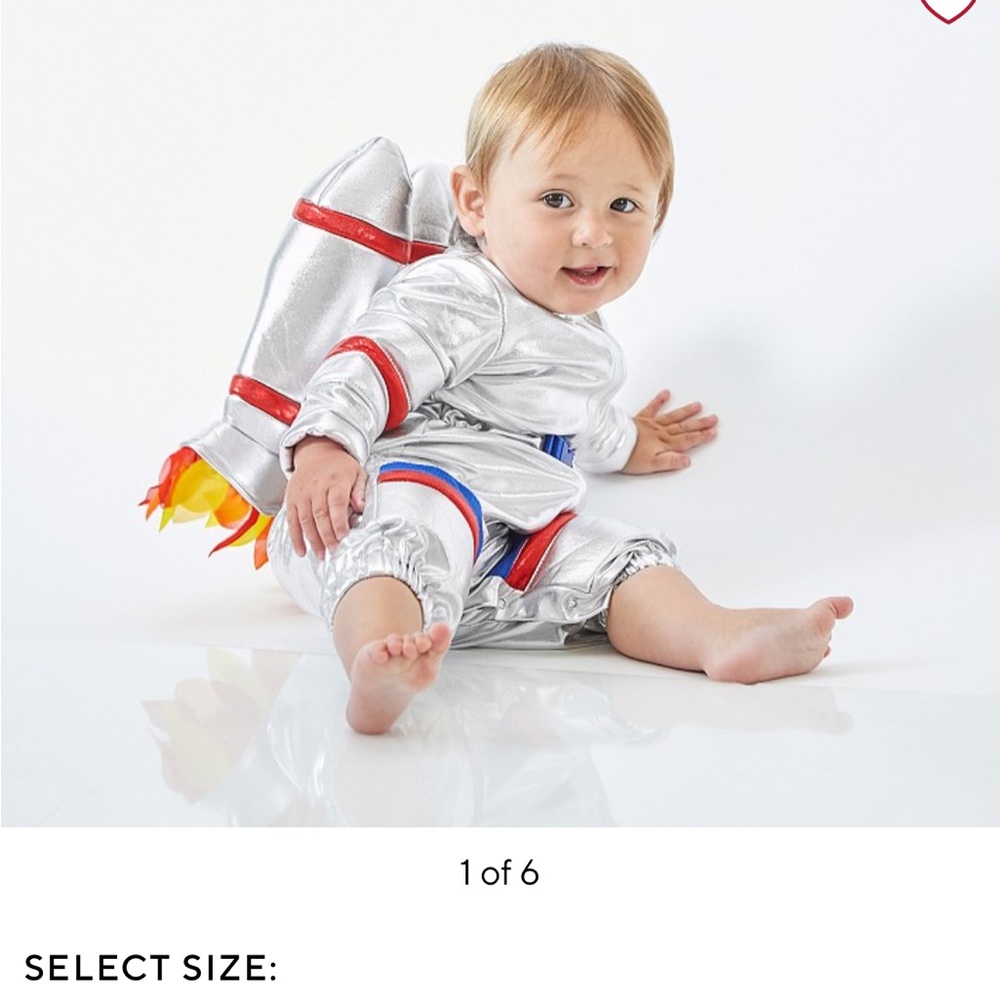 Pottery Barn Kids Silver Astronaut Costume
